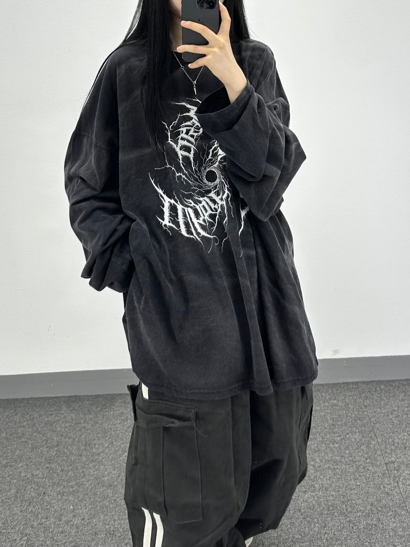 swirl washed long sleeve