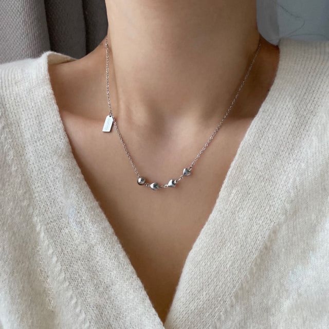 shii Ball Simple Heart Two Way Handmade Necklace