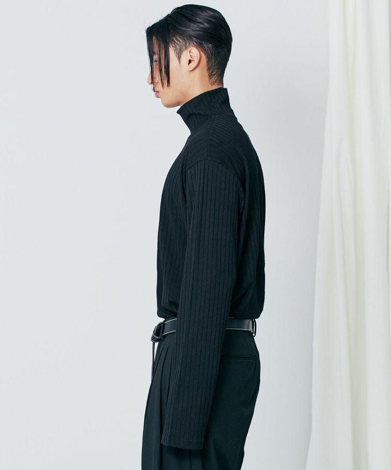 harris silky turtle neck long sleeve black