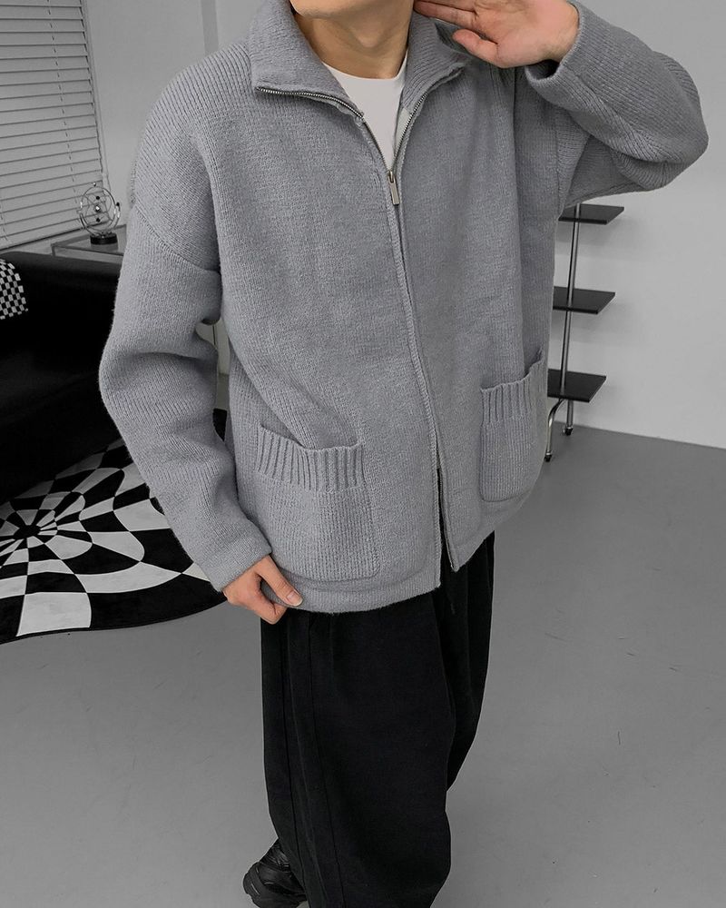 COZINESS（コジネス）の「RU Two-way Wool Knit Zip-Up (3 colors)（Tops）」