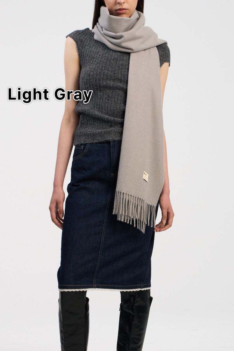 plain knit muffler scarf (12COLOR)