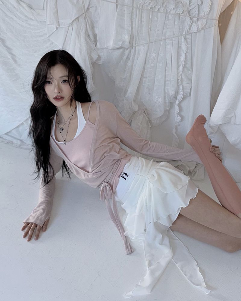 Swan Sheer Wrap Cardigan