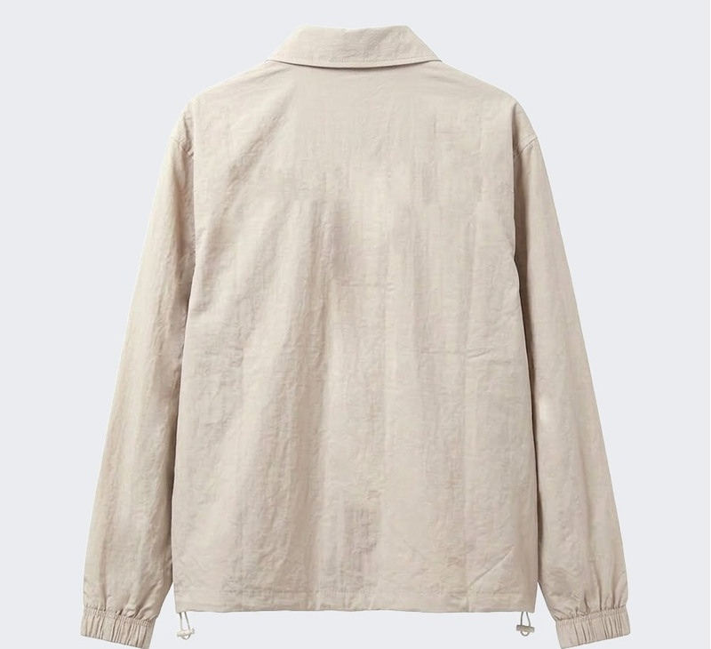 Lightweight Collared Windbreaker Light Beige