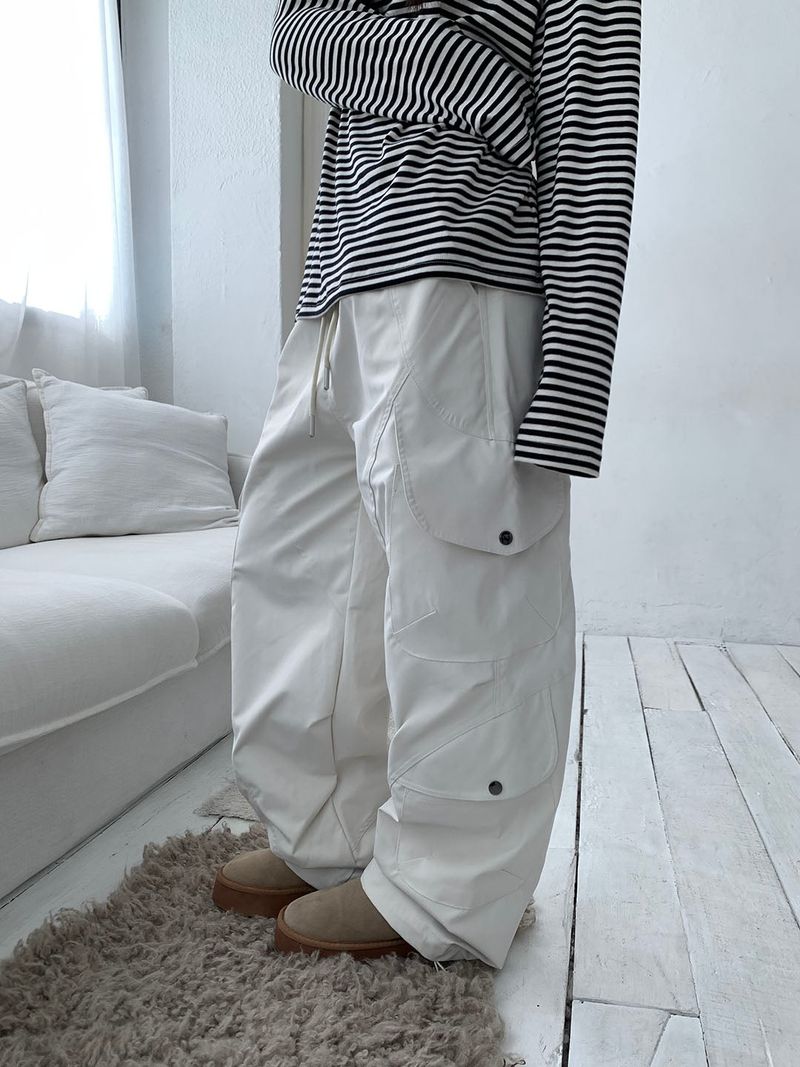 [4계절] Nylon multi cargo pants(2color)