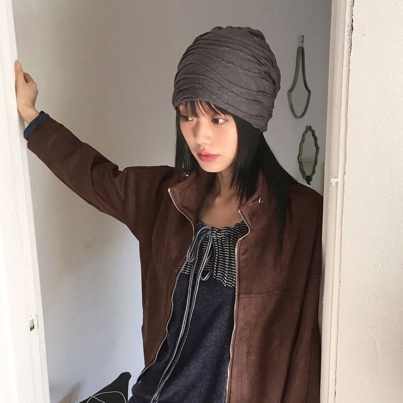Kaiko pleats Turban long beanie