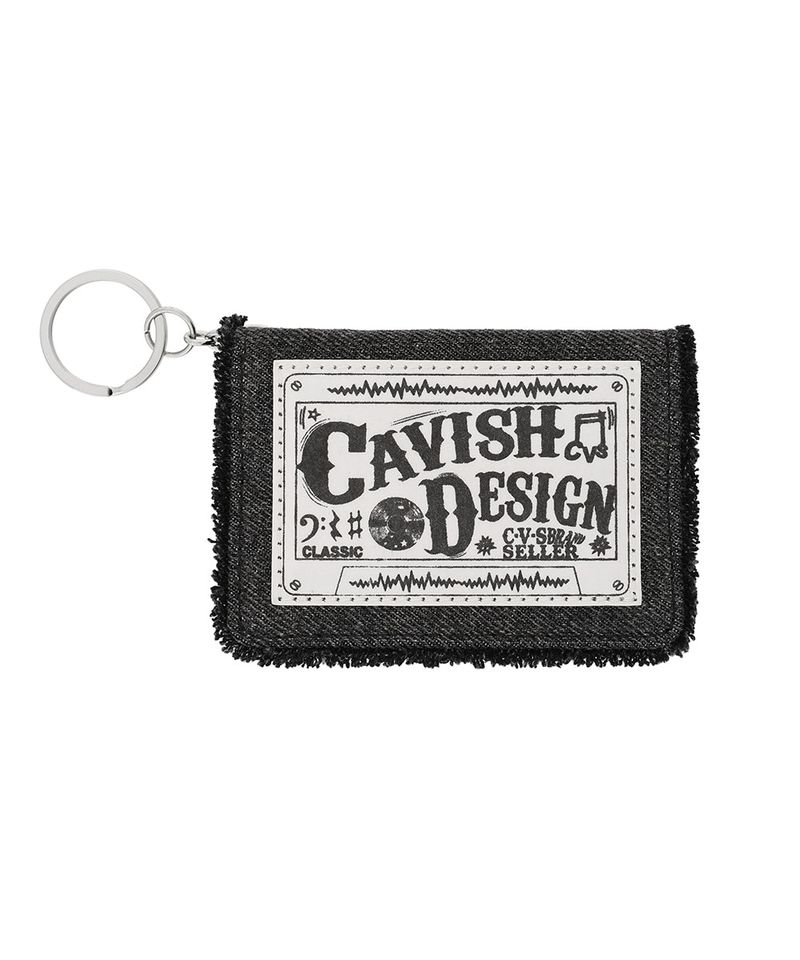 cavish（カビシ）の「RAWCUT WASHED DENIM WALLET BLACK(CV2EFUAB61A)（Smartphone Accessories）」