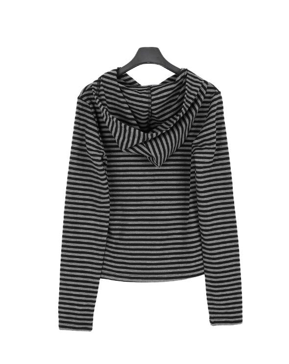Ruben Striped Print Hoodie