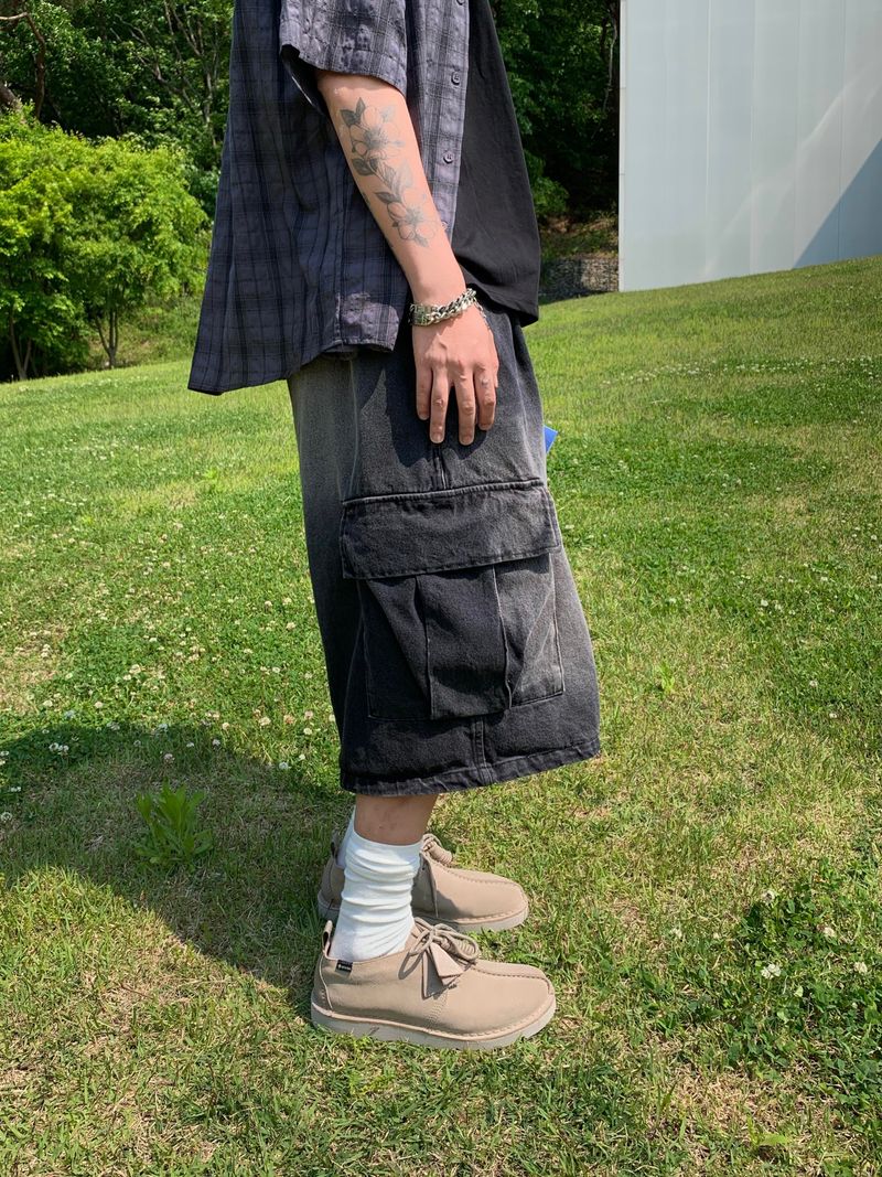 Vintage Washed Denim Shorts 3C