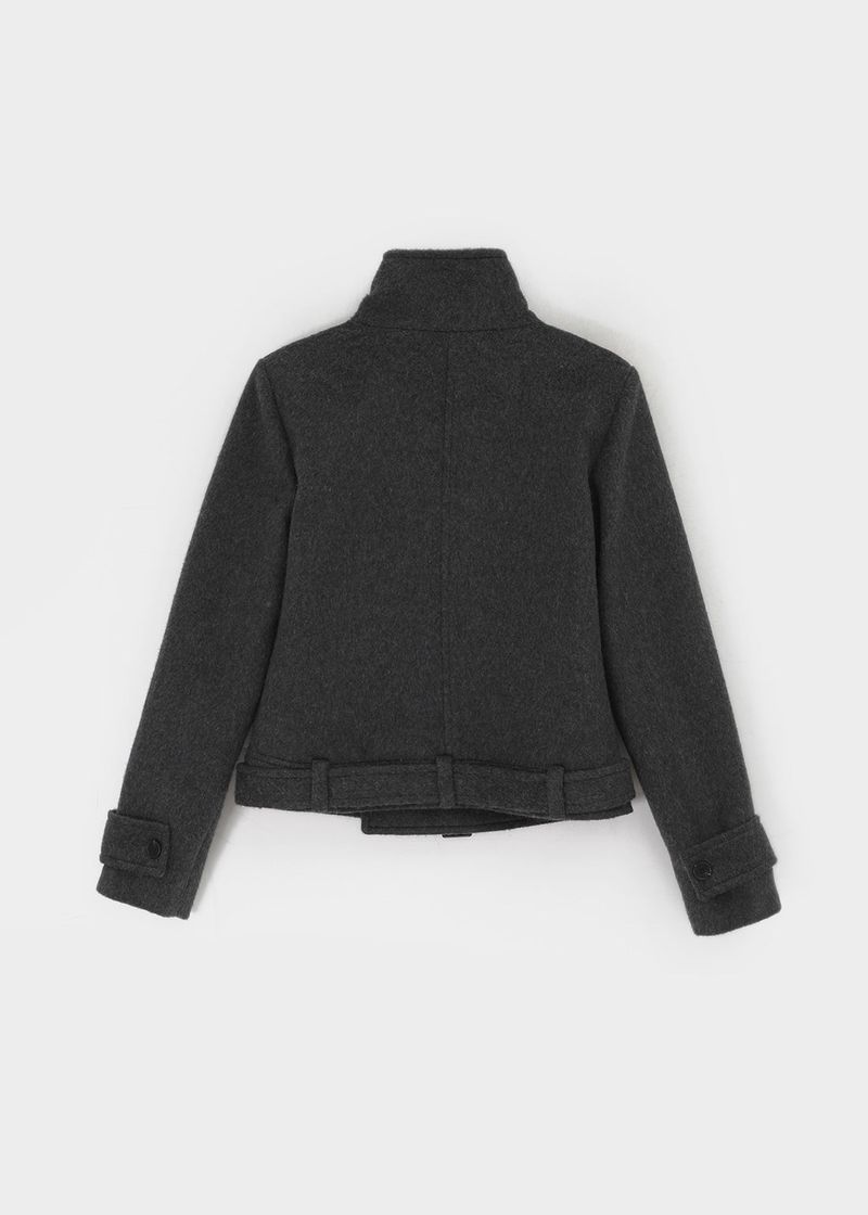 [MADE] モイトダブルボタンスリムショートコート (30% Wool)