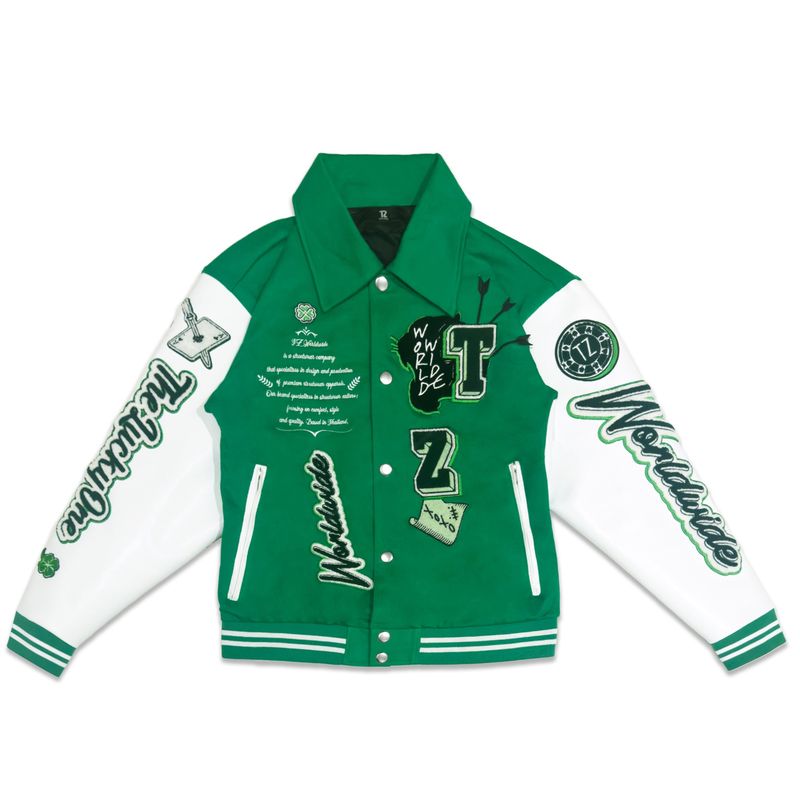 TZWORLDWIDE（トレッズワールドワイド）の「TZWORLDWIDE バーシティジャケット - LUCKY GREEN（ジャケット/アウター）」