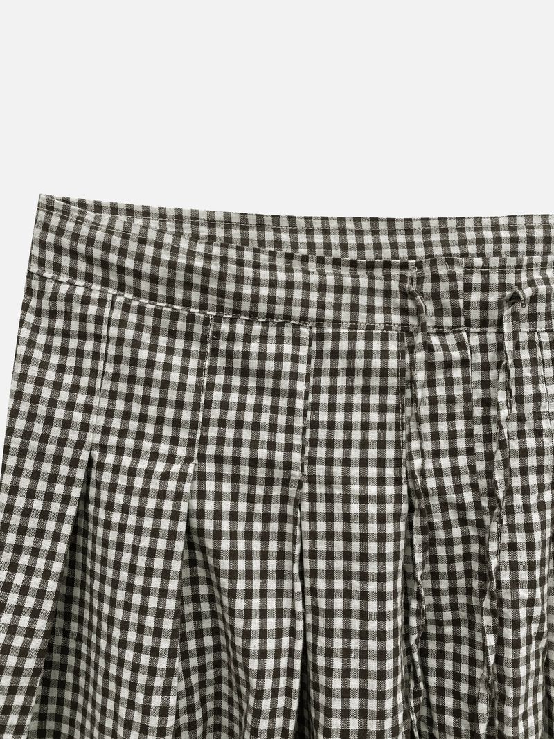 Preppy Vintage Check Skirt (2c)