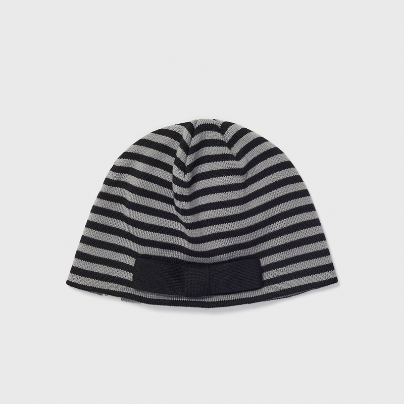 REALITY FICTION(リアリティーフィクション)の「SOFT BOW BEANIE STRIPE GREY(Hats)」