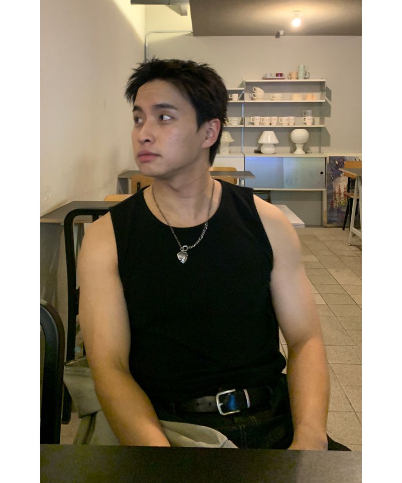 sobaq（ソバック）の「[1+1] Waffle Crop Sleeveless Tee（Tops）」