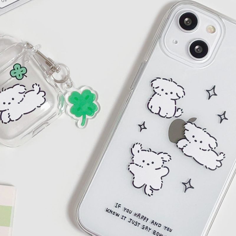 [Gel-hard] Fluffy twinkle puppy Phone case
