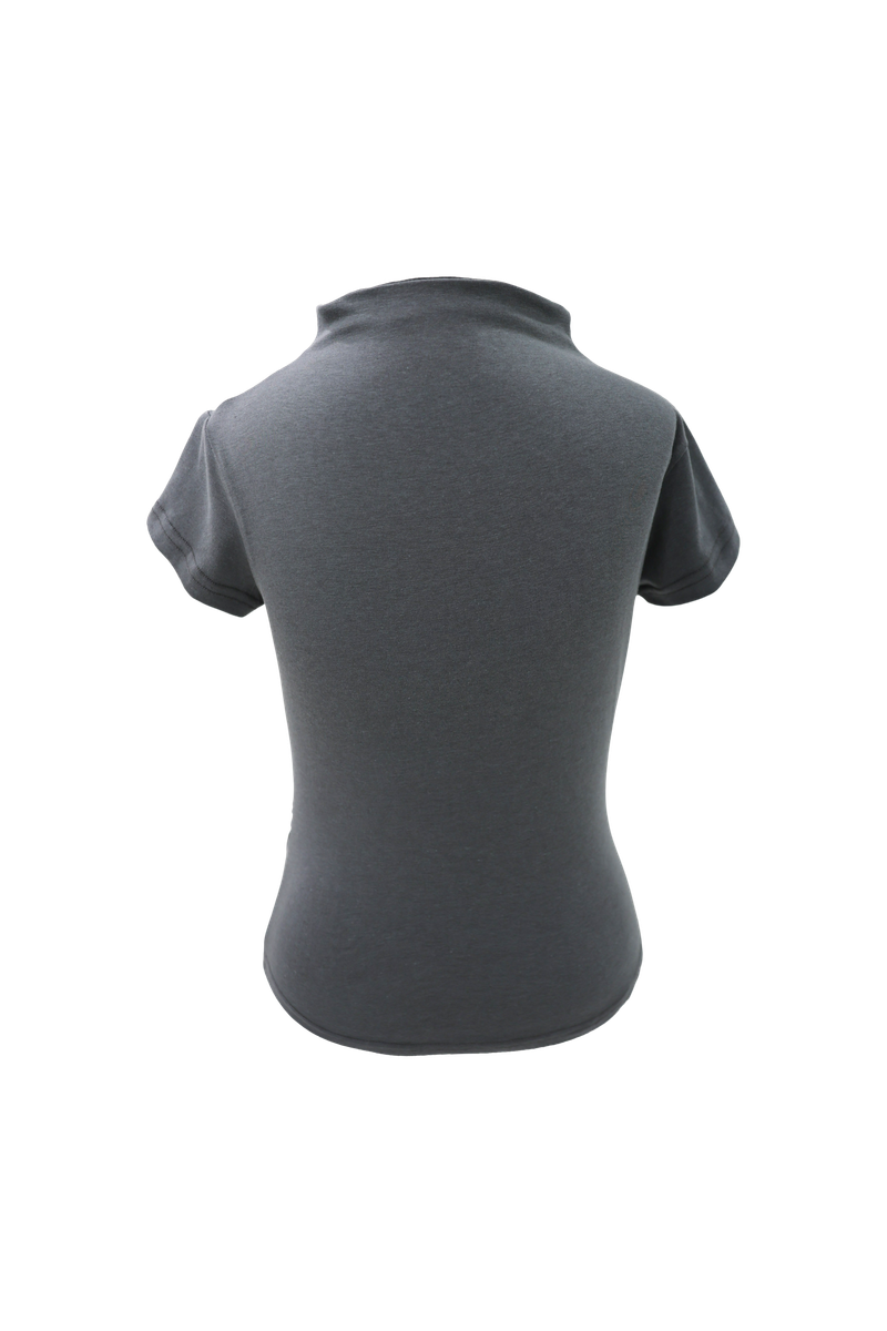Half neck shirring T (3color)