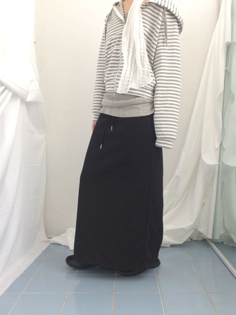 Slim Base String Long Skirt