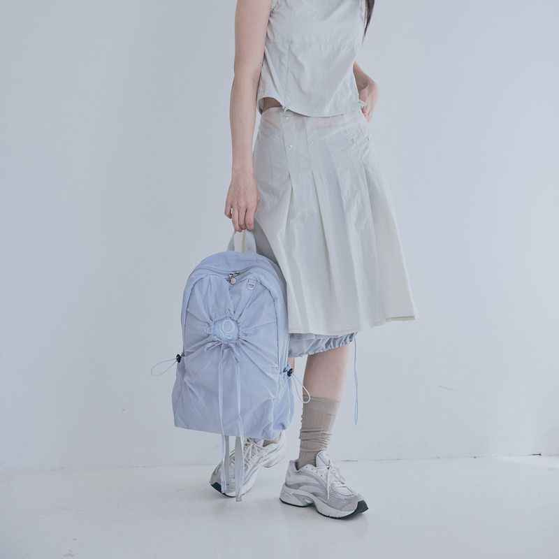 hole string po backpack (blue grey)