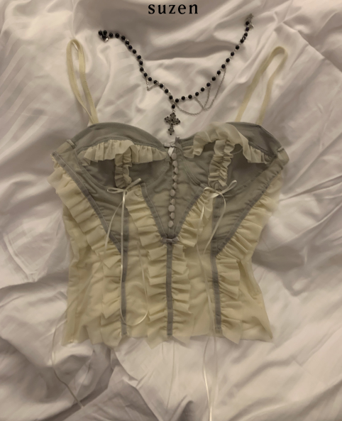 suzen(スゼン)の「Honoka Ribbon Lace Top(Tops)」