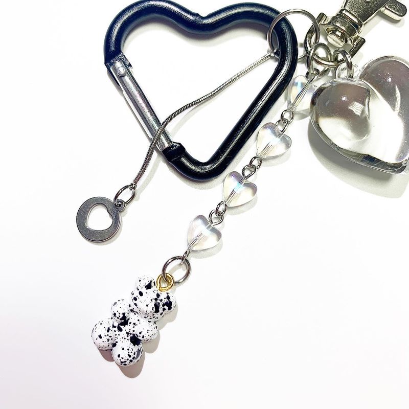[Billlie Siyoon/Oneus Xion] Ink marble bear keychain (2color)
