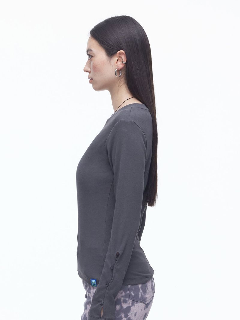 Slit Button T-shirts(CH)