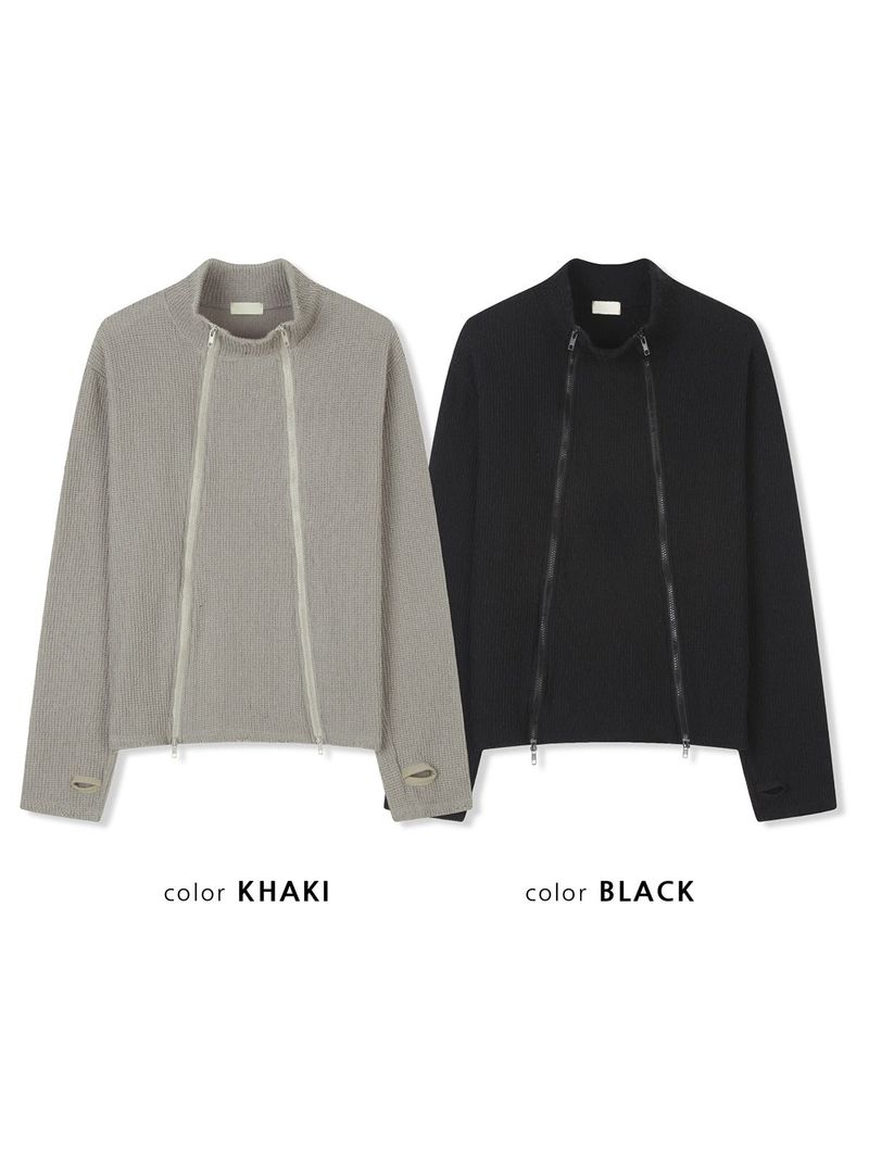Object Knitted Zip Up