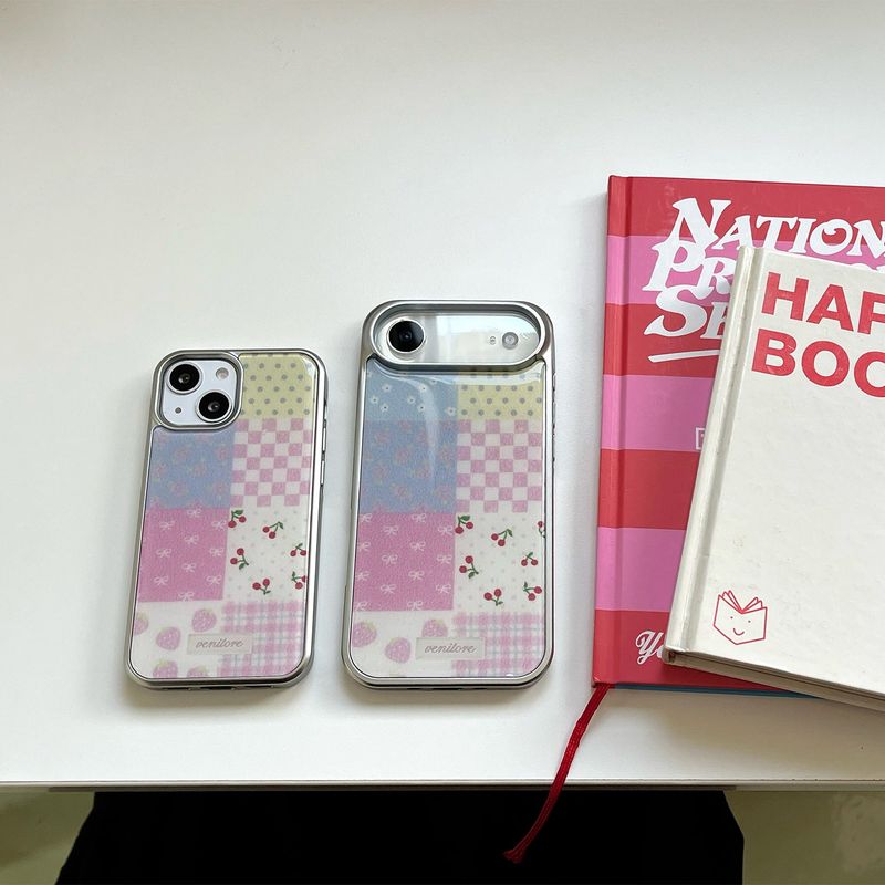 [MADE][Glass Silver Bumper Case]  Knit Patchwork Case ⋆ small patch