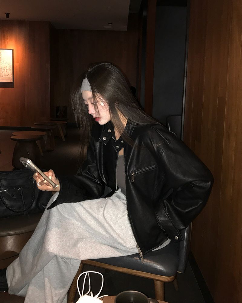 [BELLIDE MADE] BAND COLLAR, SUEDE CROP JACKET