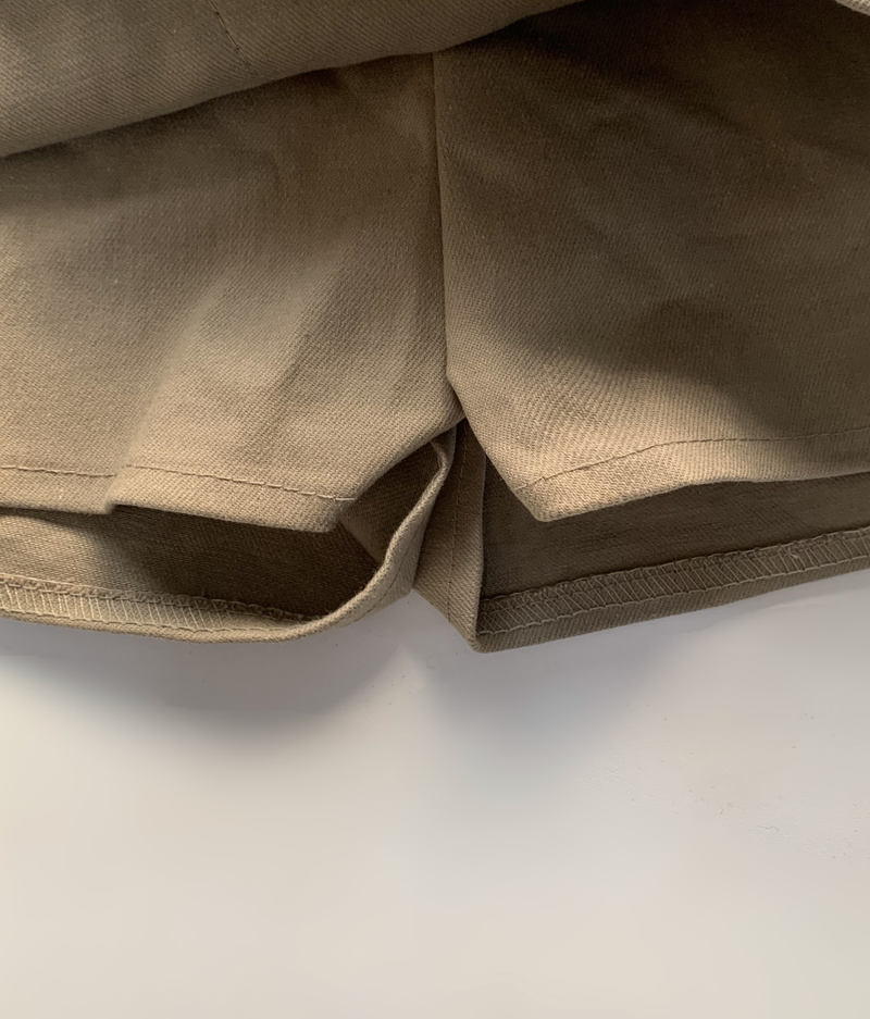 Focus y2k Zipper Cargo Skirt (light beige)
