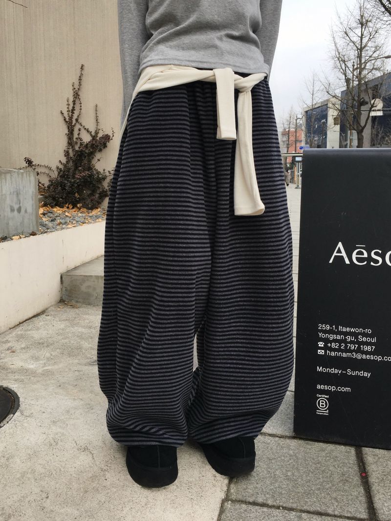 [Ritcore MADE] Striped Fleece Pants (3c)