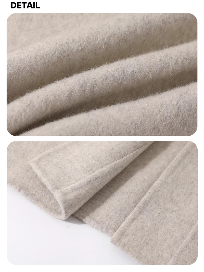 standard wool hooded long coat