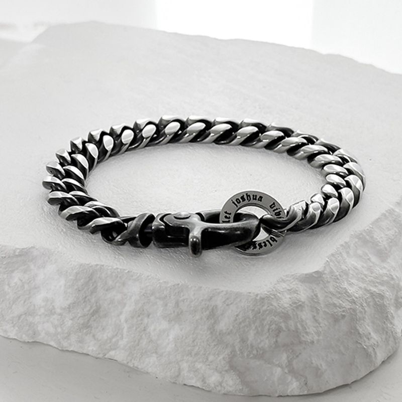 ss-black line L curve bracelet_10mm