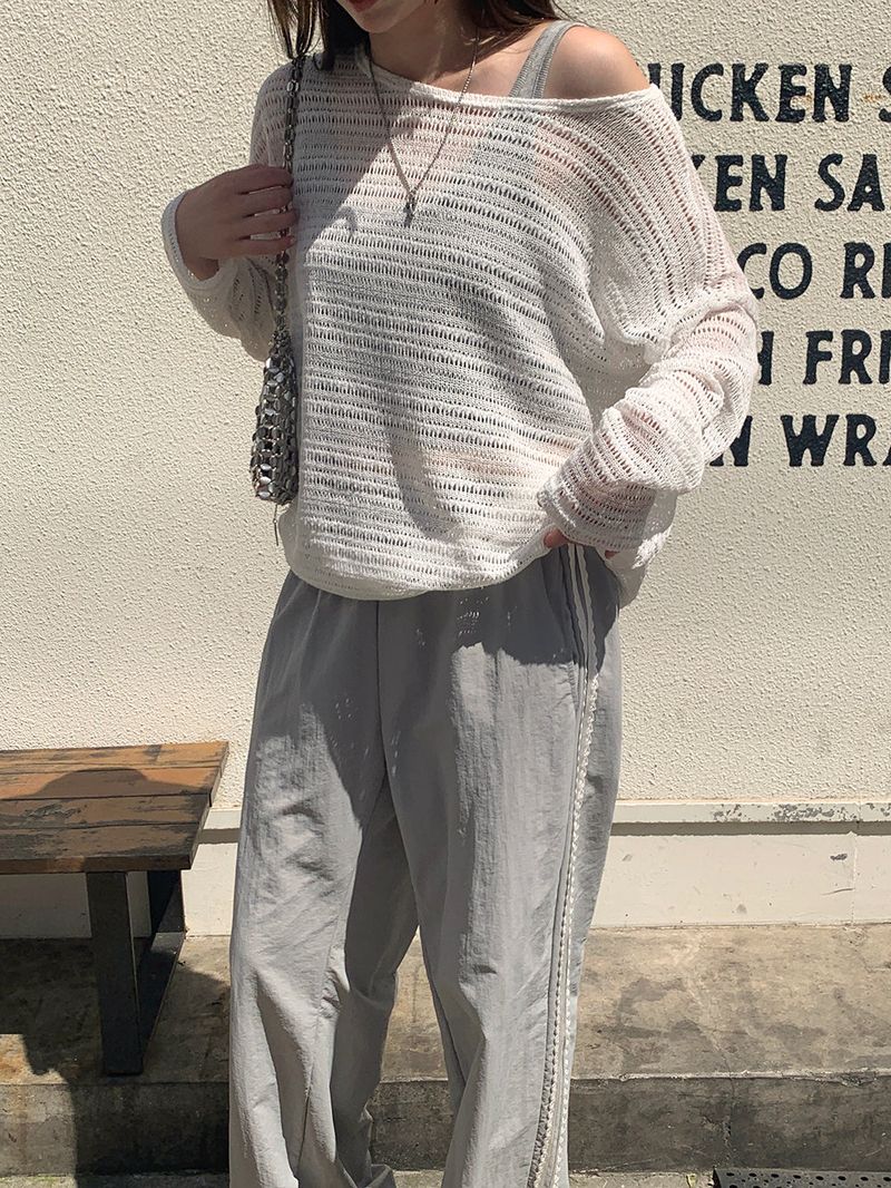 [MADE] Rollton nylon lace track bendable pants