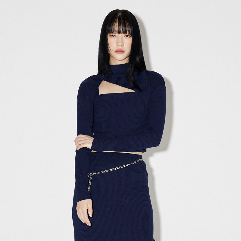 レイヤードラップボレロセット / Layered Wrap Bolero Set [NAVY]