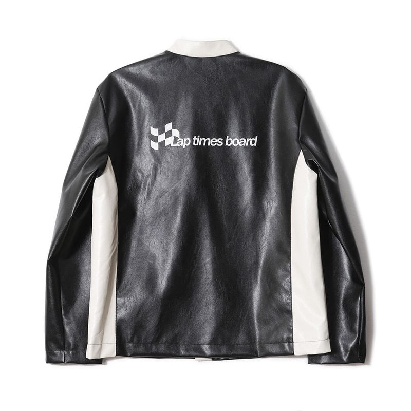 90S Biker Leather Jacket (2color)