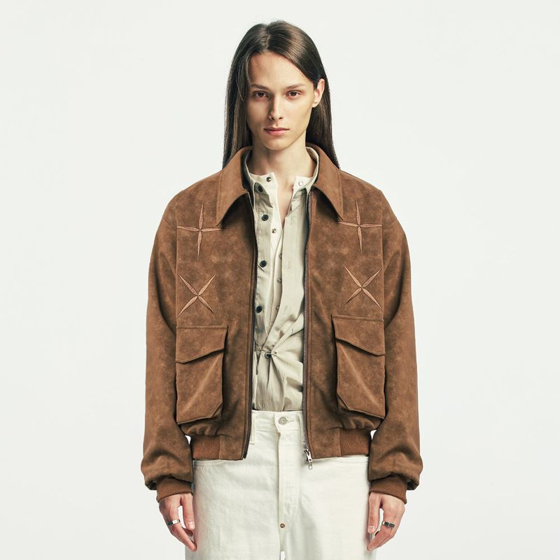 east star suede blouson brown