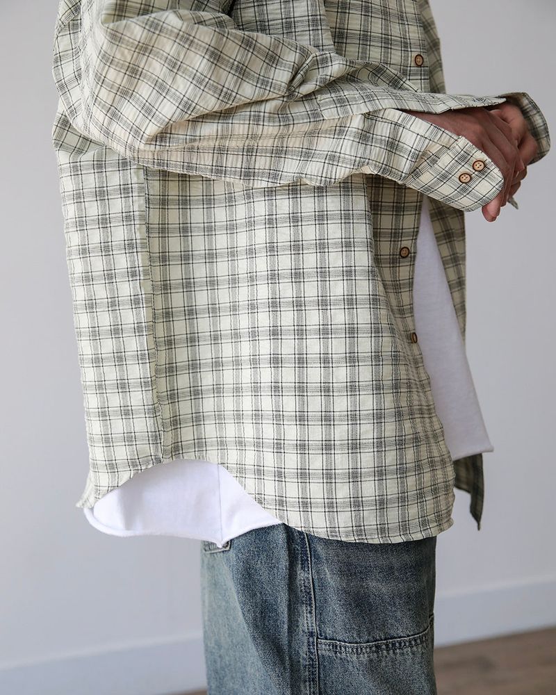 AC EMBOSSED CHECKERED SHIRT
