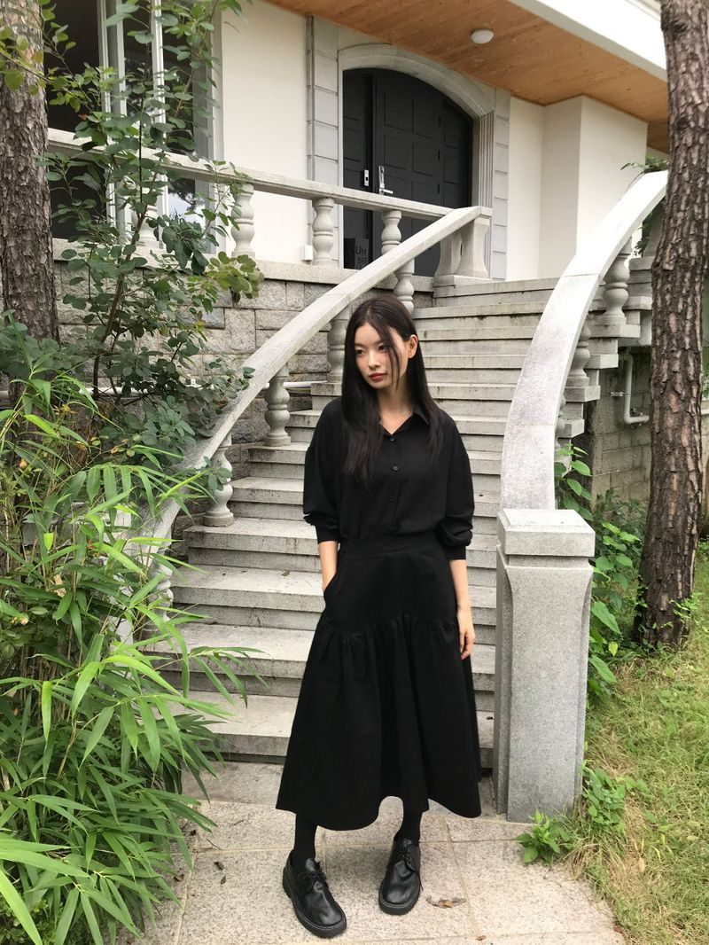 WOOHWA(ウファ)の「POCKET LINE COTTON SKIRT(Skirts)」