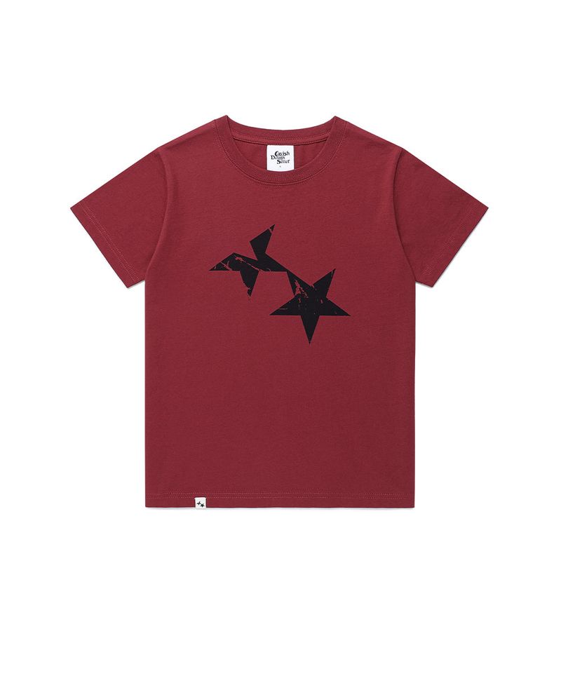 cavish（カビシ）の「W TWIN STAR SS TEE BURGUNDY(CV2GMFT516A)（Tops）」