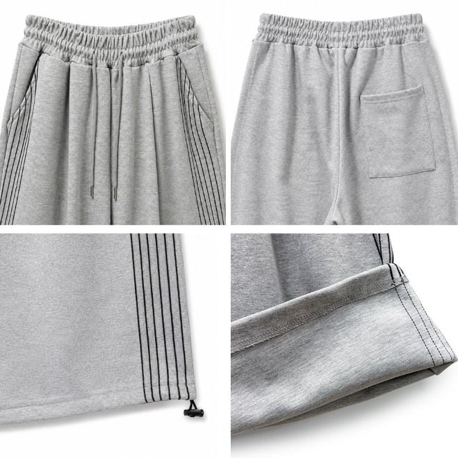Ropel Stitch Track Wide Pants