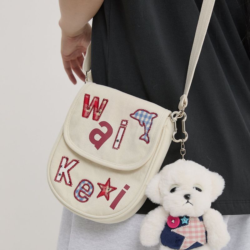 Logo Patchwork Cross Bag