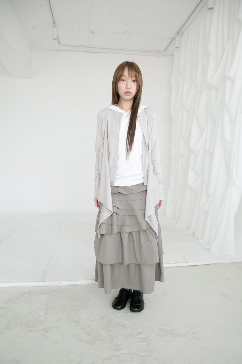 ruffle flare skirt(2colors)