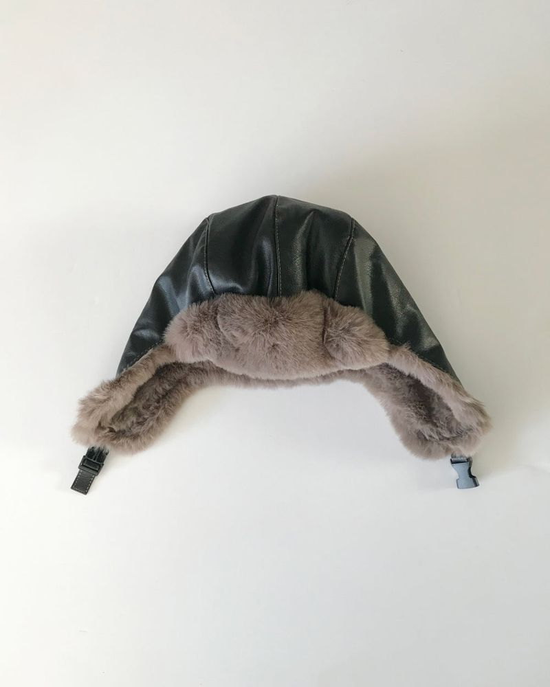Kyoka Winter Leather Trooper Hat (3color)