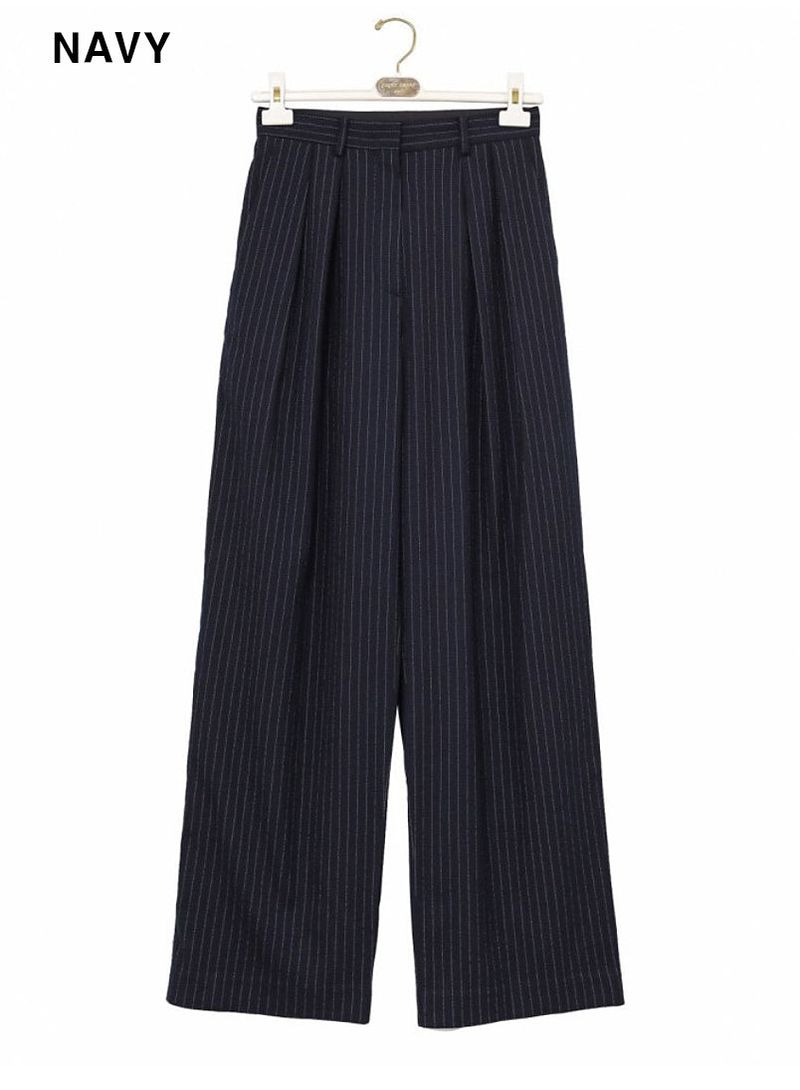 PAPERMOON PIN STRIPE PLEATE TROUSER