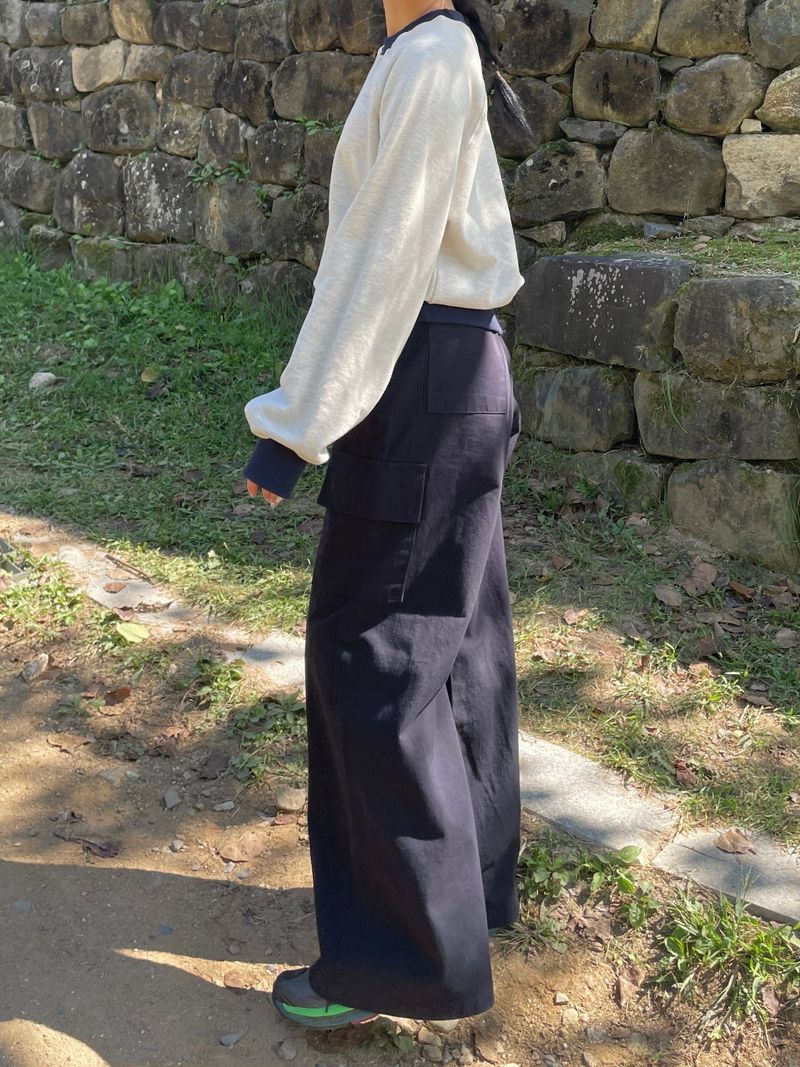 Workwear wide cargo pants