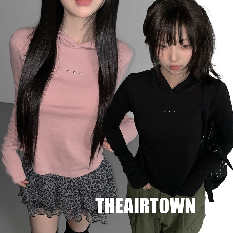 THEAIRTOWN(ザエアータウン)の「pannie ball hoodie top (2 color)(Tops)」