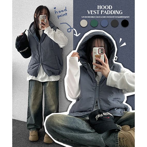 Retil hooded padded vest