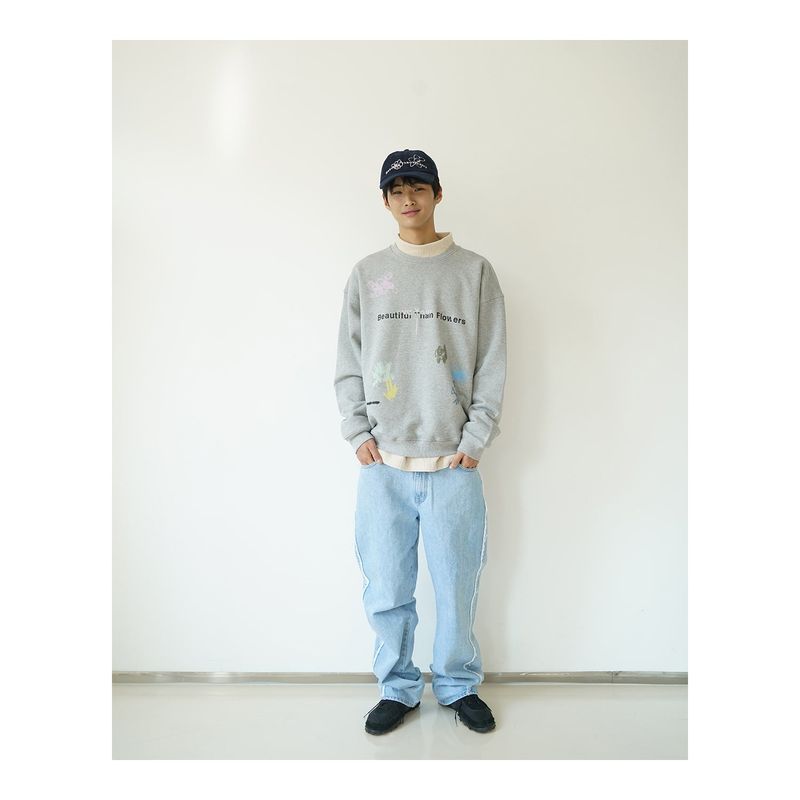 Curved Side Line Denim / Light Blue