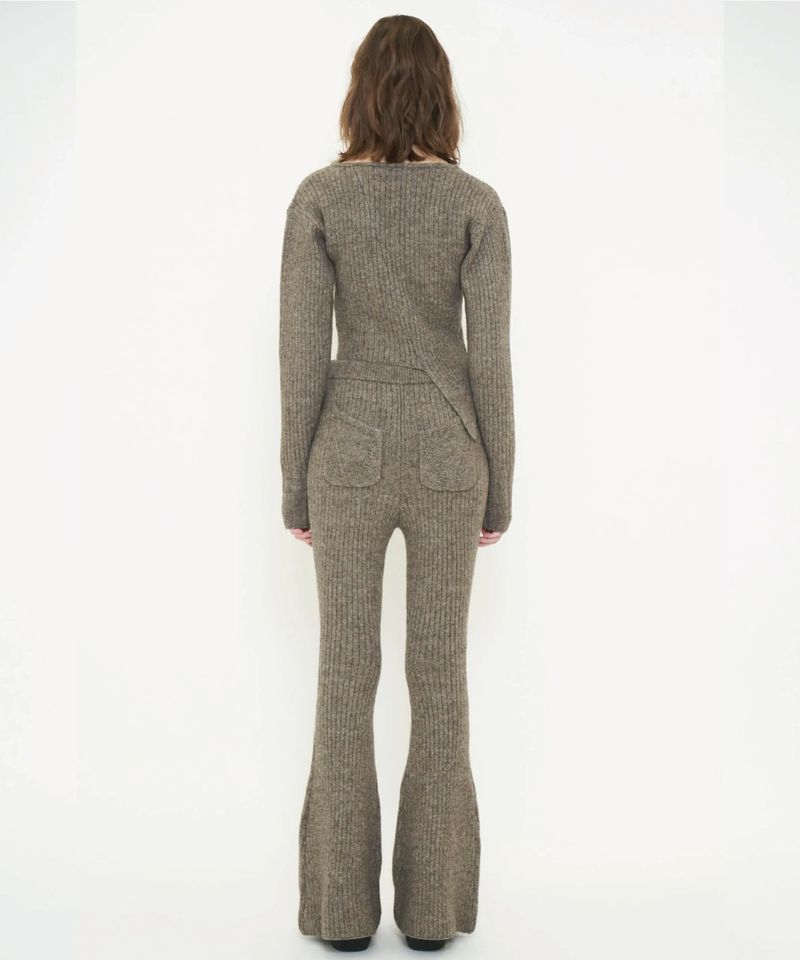COLOR KNIT FLARE PANTS