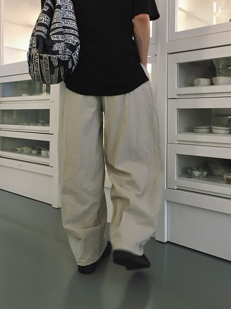 Mono Linen Wide Balloon Pants 4C