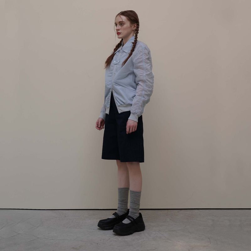 Blue Nylon Shrring Jacket